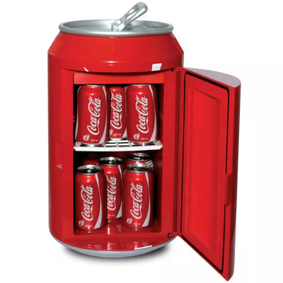 12 Can Portable Mini Fridge,12V DC 110V AC Personal Travel Cooler, 10L (10.6 Qt.), Red | Fridge.com