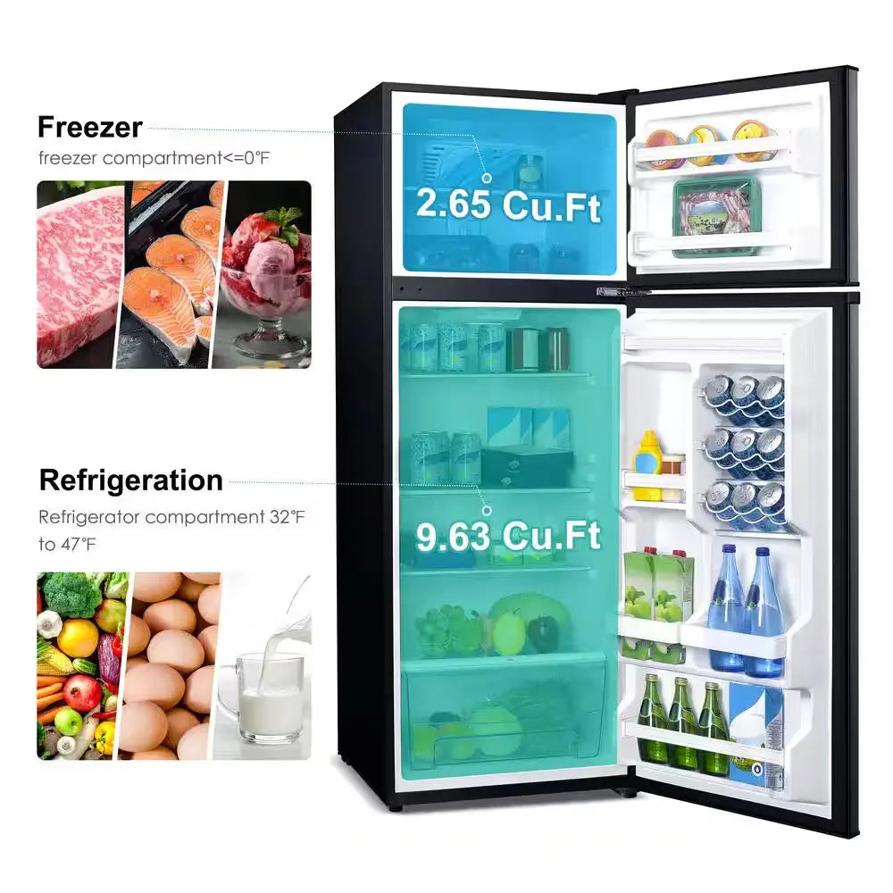 12 Cu. Ft. Top Freezer Refrigerator with Dual Door, Frost Free in Stainless Steel | Fridge.com