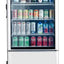 12.5 Cu. Ft. Commerical Upright Display Refrigerator Glass Door Beverage Cooler with Built-In Ice Maker in Silver | Fridge.com