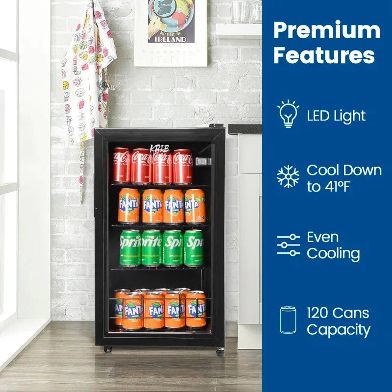 120 Cans (12 Oz.) Freestanding Beverage Refrigerator | Fridge.com