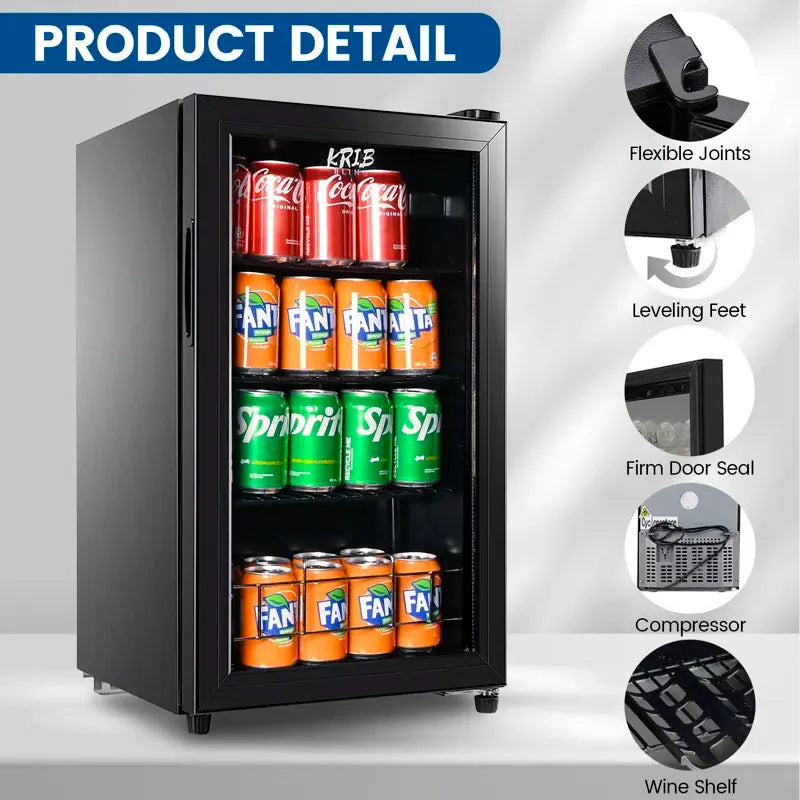 120 Cans (12 Oz.) Freestanding Beverage Refrigerator | Fridge.com