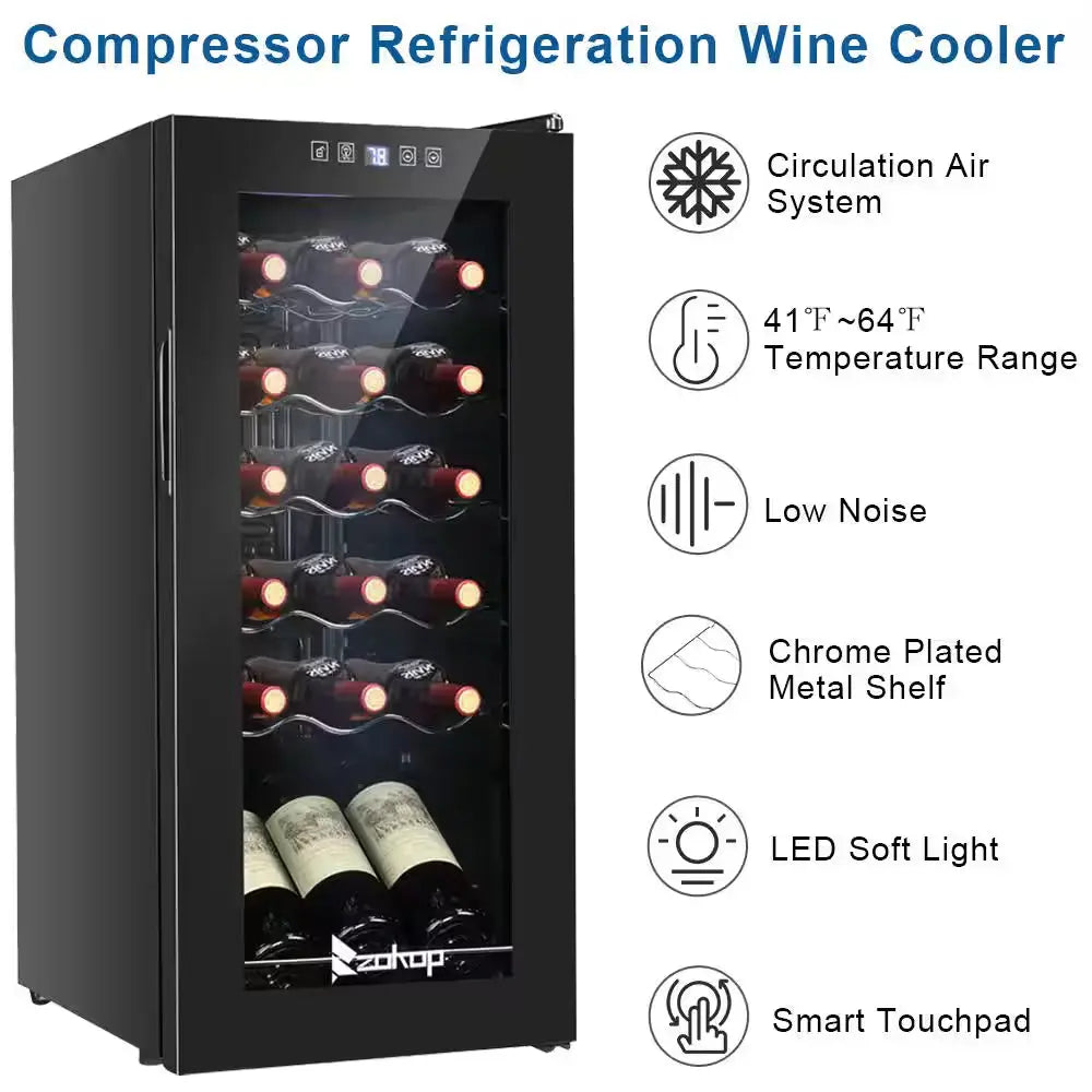 13.8 In. 18-Bottle Compressor Freestanding Wine and Beverage Cooler | Fridge.com