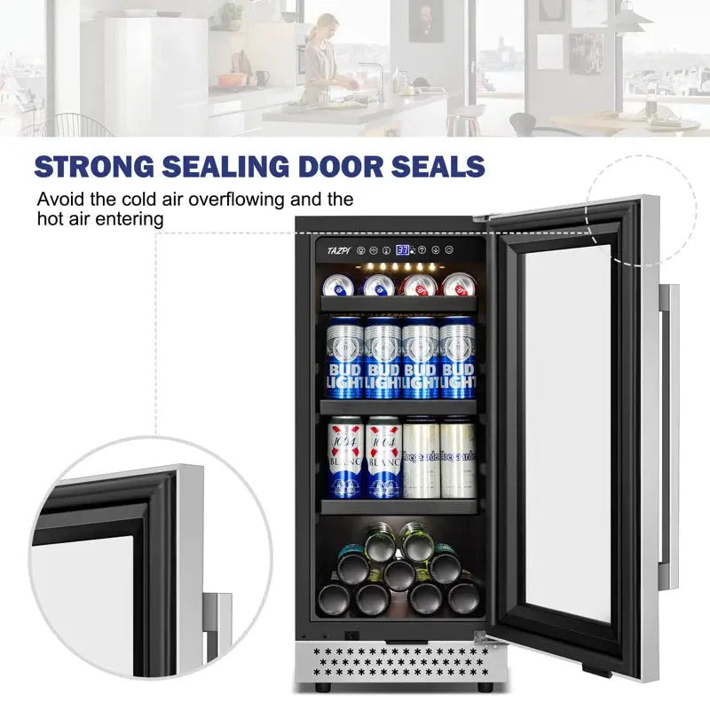 130 Cans (12 Oz.) 3.1 Cubic Feet Freestanding & Built-In Beverage Refrigerator with French Handle | Fridge.com