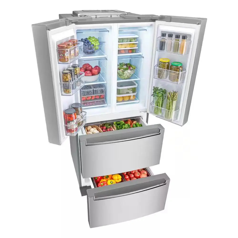 14 Cu. Ft. 4-Door Kimchi Specialty Refrigerator with Convertible Temperature Zones in Noble Steel, ENERGY STAR | Fridge.com