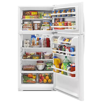 14.3 Cu. Ft. Top Freezer Refrigerator in White | Fridge.com