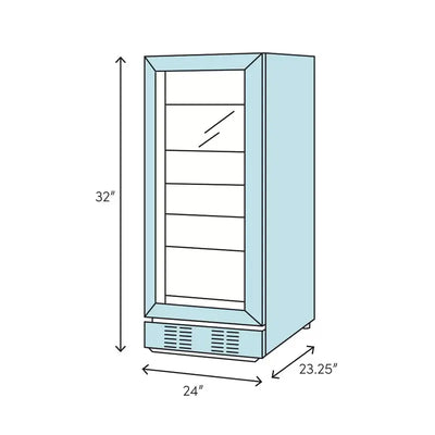 140 Can 24" Convertible Beverage Refrigerator | Fridge.com