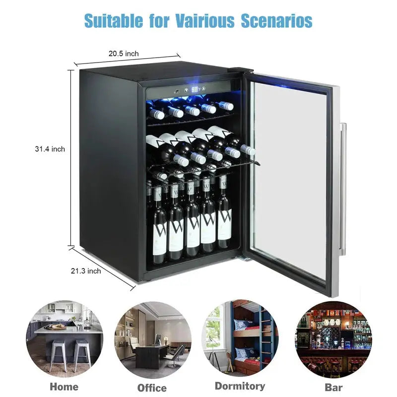 145 Cans or 37 Bottle Single Zone Freestanding Beverage Refrigerator & Wine Cooler | Fridge.com