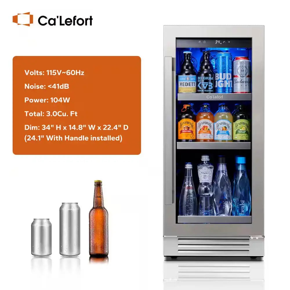 15 In. 100 (12 Oz.) Cans Beverage Cooler Refrigerator Soda Drink Mini Fridge Built-In or Freestanding Frost-Free | Fridge.com