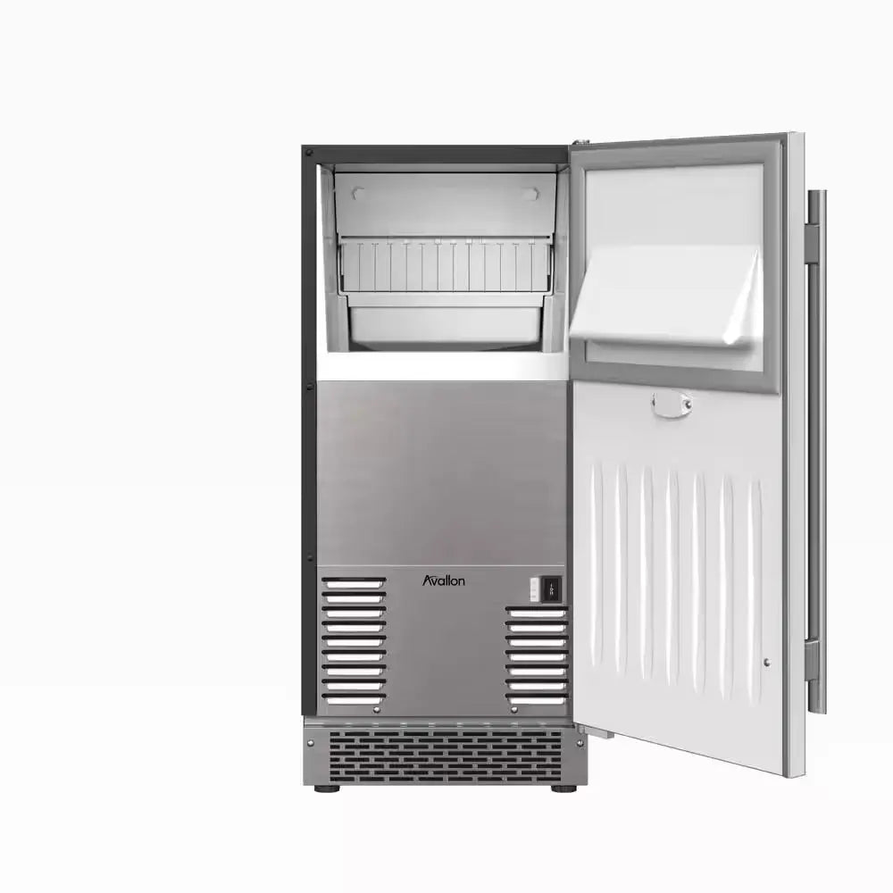 15 In. 26 Lb. Freestanding Ice Maker in Stainless Steel | Fridge.com