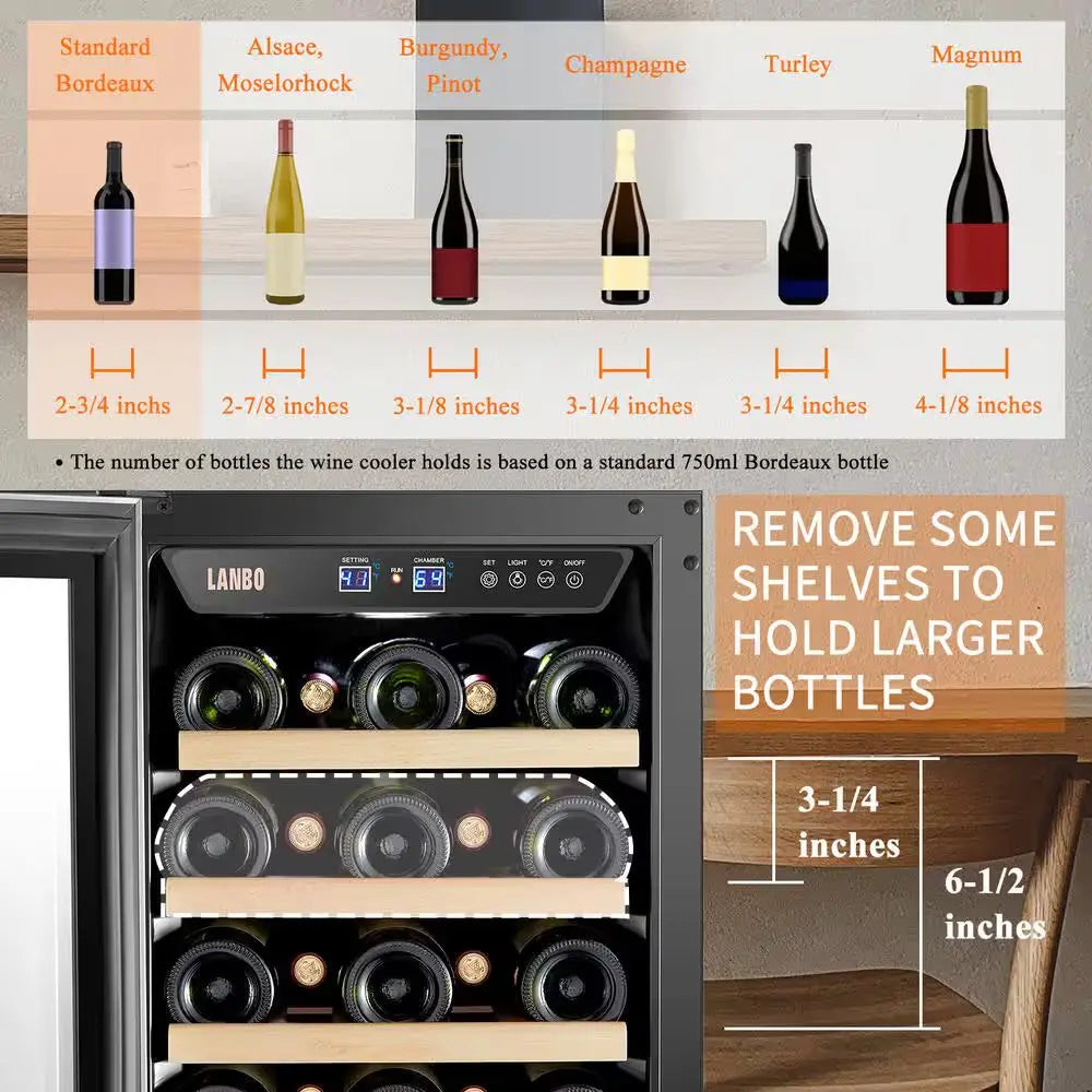 15 In. 28 Bottle Stainless Steel Dual Zone Wine Refrigerator | Fridge.com