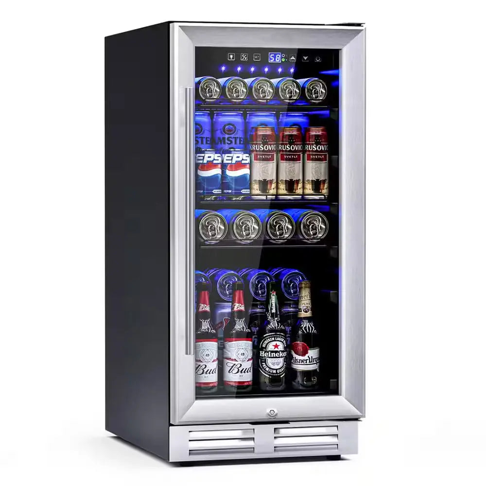 15 In. 46-Bottle Wine and Refrigerator 100-Can Beverage Cooler Built-In Freestanding Beverage | Fridge.com