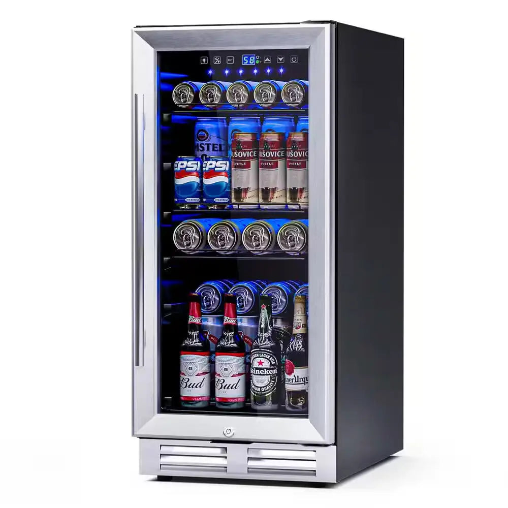 15 In. 46-Bottle Wine and Refrigerator 100-Can Beverage Cooler Built-In Freestanding Beverage | Fridge.com