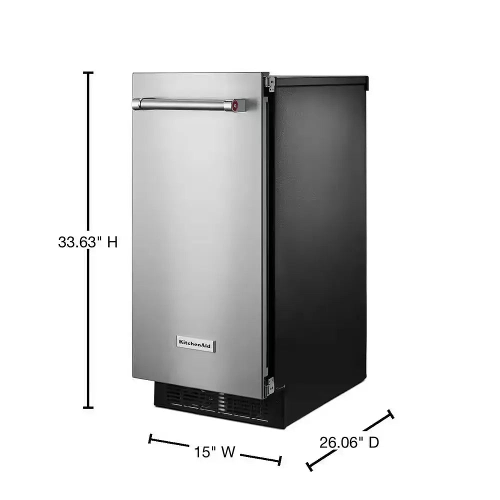 15 In. 50 Lb. Built-In Ice Maker in Printshield Stainless Steel | Fridge.com