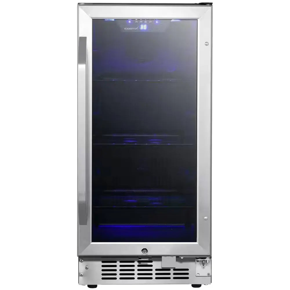 15 In. 80 (12 Oz.) Can Built-In Beverage Cooler with Blue LED Lighting | Fridge.com