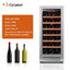 15 In. Single Zone 33-Bottles Built-In Wine Cooler Refrigerator Fast Cooling Compressor Fridge Frost-Free Touch Panel | Fridge.com