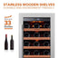 15 In. Single Zone 33-Bottles Built-In Wine Cooler Refrigerator Fast Cooling Compressor Fridge Frost-Free Touch Panel | Fridge.com