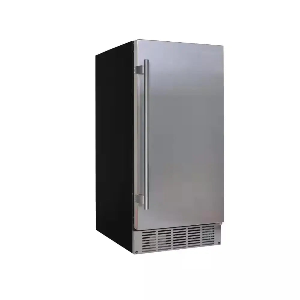 15 In. Wide 20 Lbs. Built-In Ice Maker in Stainless Steel and Black with Upto 25 Lbs. Daily Ice Production | Fridge.com