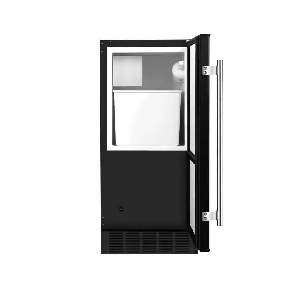 15 In. Wide 20 Lbs. Built-In Ice Maker in Stainless Steel and Black with Upto 25 Lbs. Daily Ice Production | Fridge.com