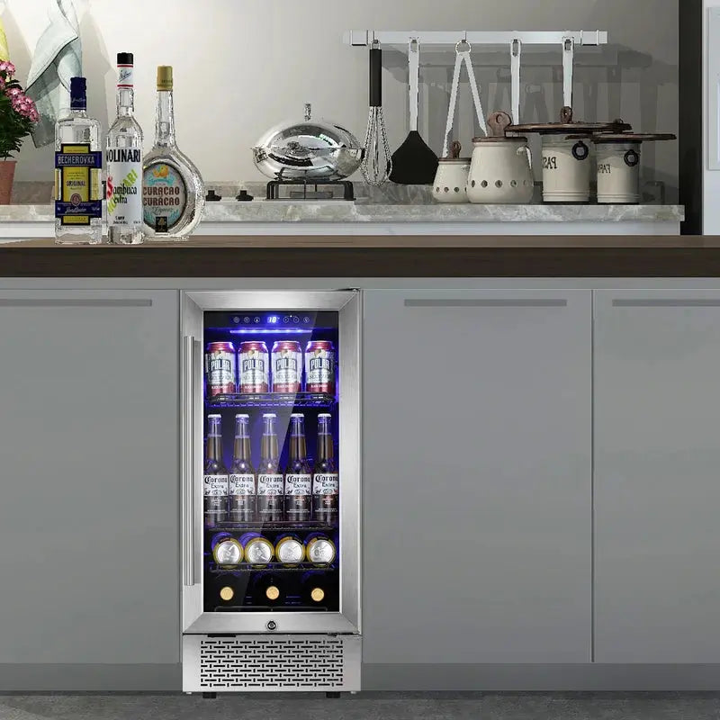 15 Inch Beverage Refrigerator Buit-In Wine Cooler Mini Fridge | Fridge.com