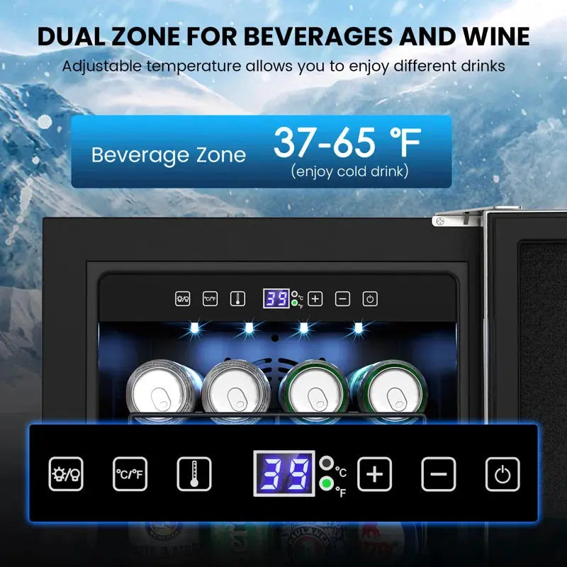 15 Inch Outdoor Beverage Fridge, Weather Proof Stainless Steel Beverage Cooler under Counter Beer | Fridge.com