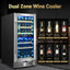 15" 30 Bottle Dual Zone Built-In and Freestanding Wine Refrigerator Classic Series with Two Handle | Fridge.com