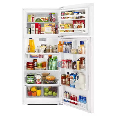 16.6 Cu. Ft. Built-In Top Freezer Refrigerator in White | Fridge.com