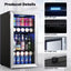 16.9 In. 121-Cans Single Zone Freestanding Beverage Cooler Refrigerator in Stainless Steel Digital Control Internal Fan | Fridge.com