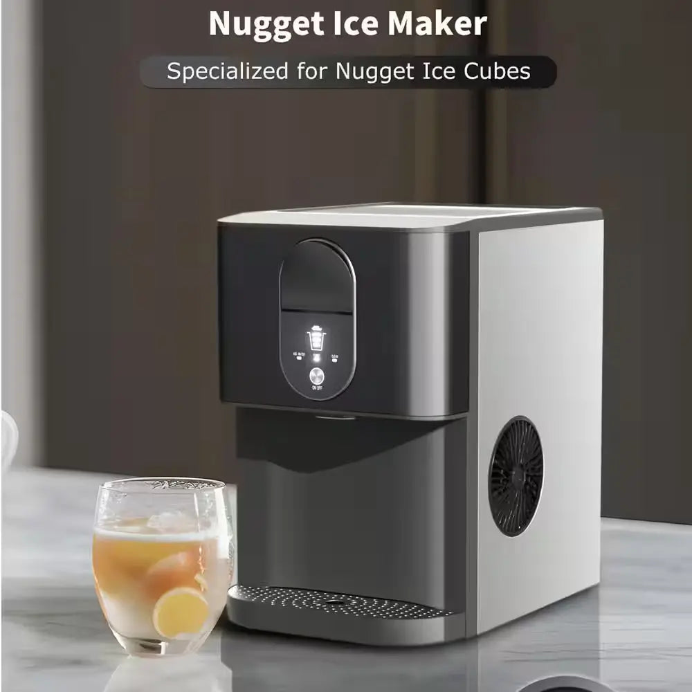 16.9 In. Ice Production per Day(44 Lb), 32 Lb. Portable Ice Maker in Black with Intelligent Panel and Nugget Maker. | Fridge.com