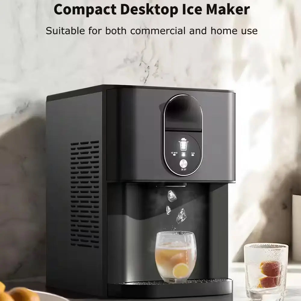 16.9 In. Ice Production per Day(44 Lb), 32 Lb. Portable Ice Maker in Black with Intelligent Panel and Nugget Maker. | Fridge.com