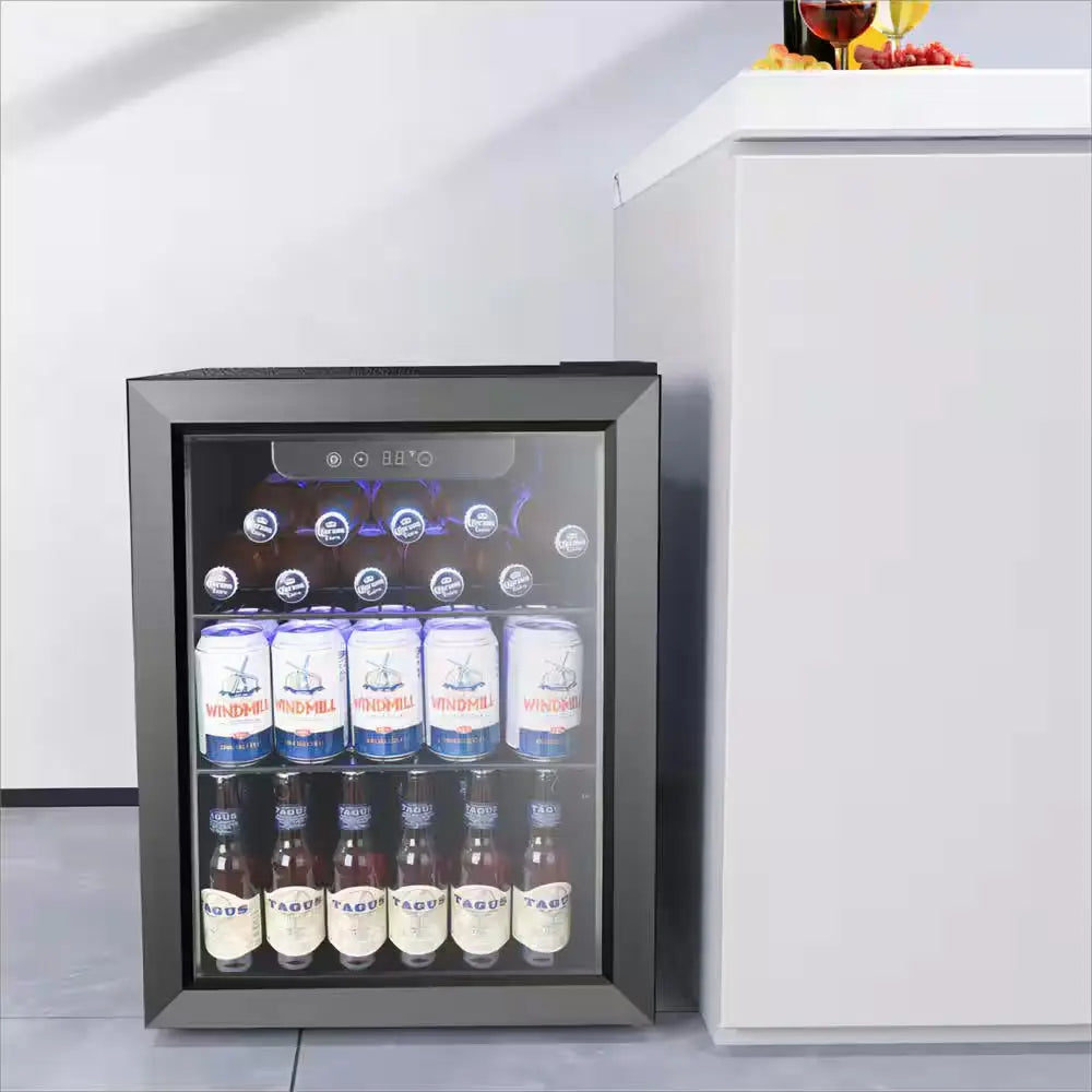 16.93 In. 16 Bottle, 68 Can, Single Zone Beverage and Wine Cooler in Black | Fridge.com