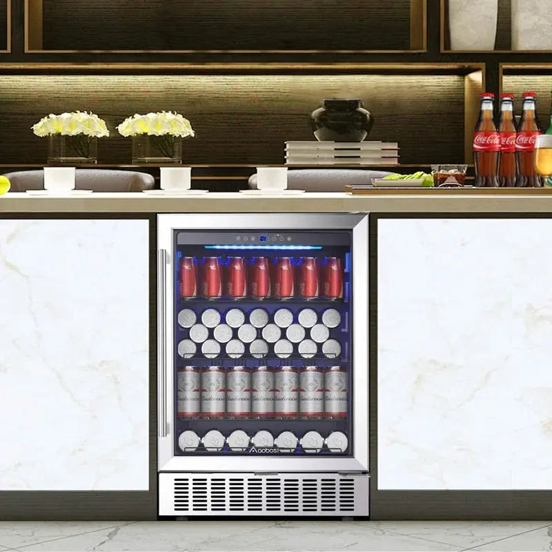 164 Cans Freestanding and Built-In Beverage Refrigerator 24 Inch Beverage Refrigerator | Fridge.com