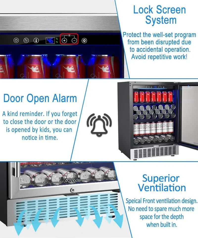 164 Cans Freestanding and Built-In Beverage Refrigerator 24 Inch Beverage Refrigerator | Fridge.com