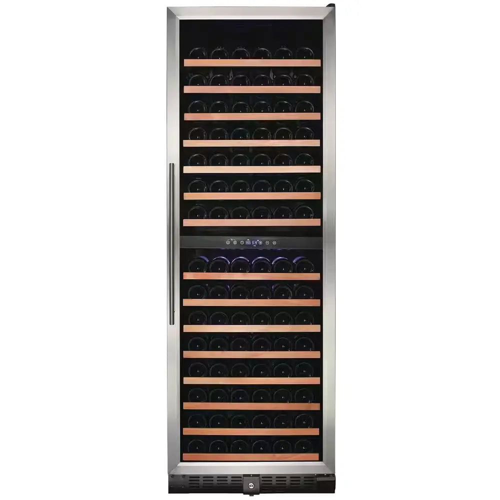 166-Bottle Dual Zone Built in Wine Cooler in Stainless | Fridge.com