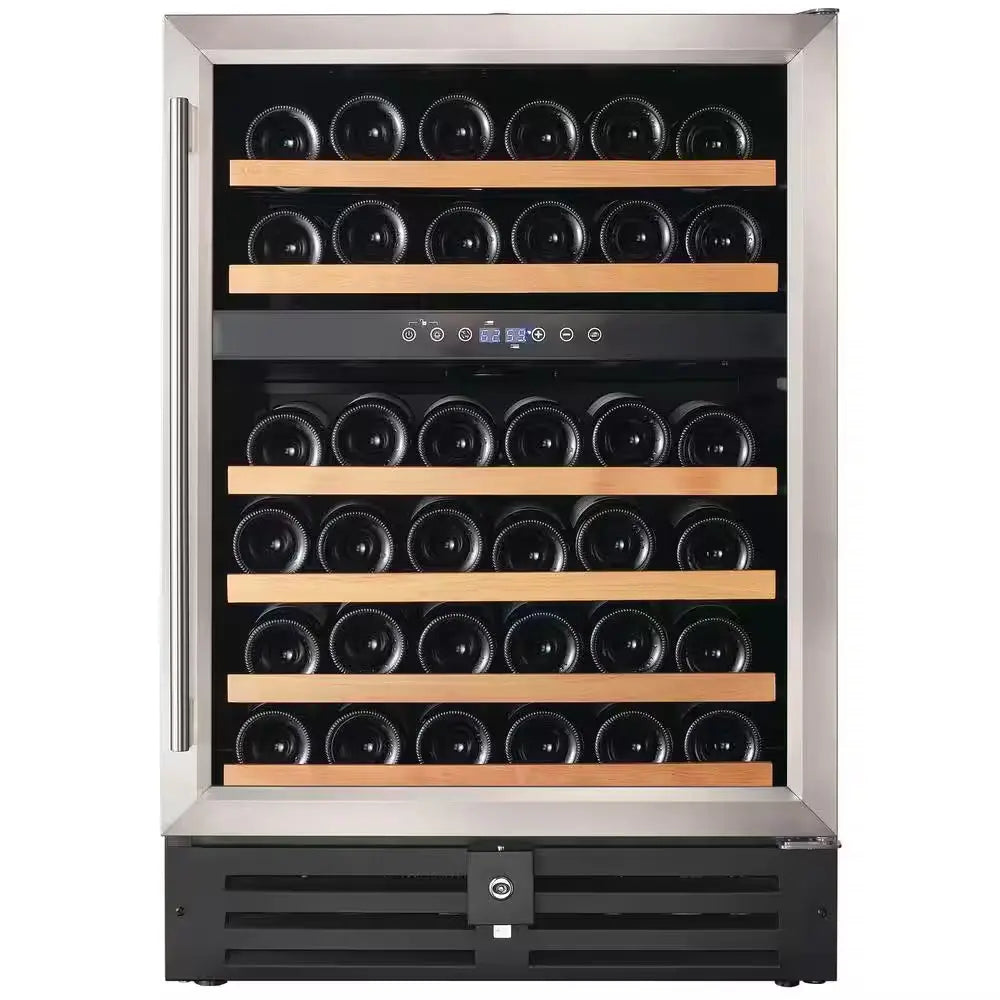 166-Bottle Dual Zone Built in Wine Cooler in Stainless | Fridge.com