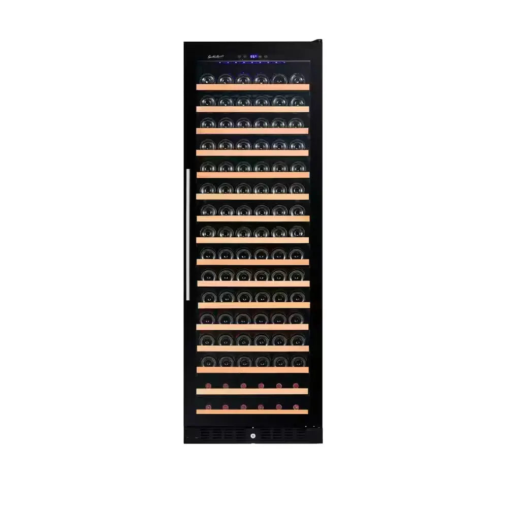 166-Bottle Single Built in Wine Cooler in Smoked Glass | Fridge.com