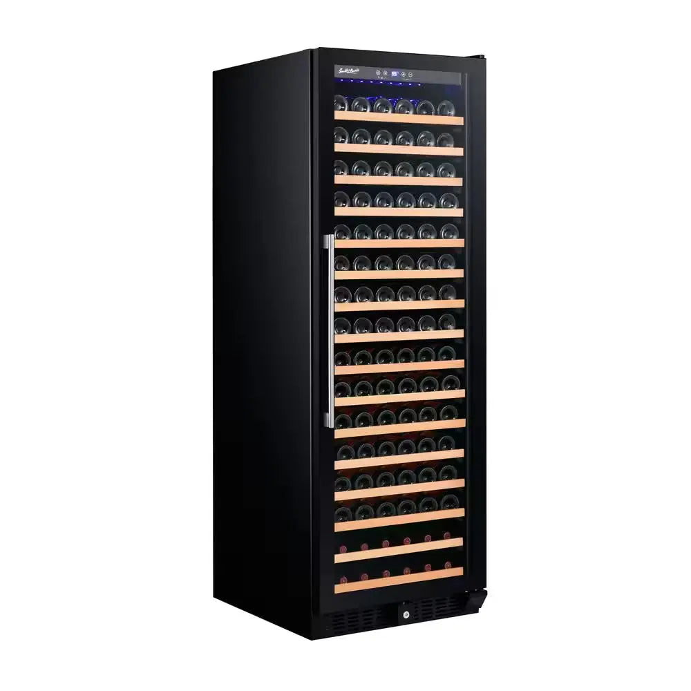 166-Bottle Single Built in Wine Cooler in Smoked Glass | Fridge.com