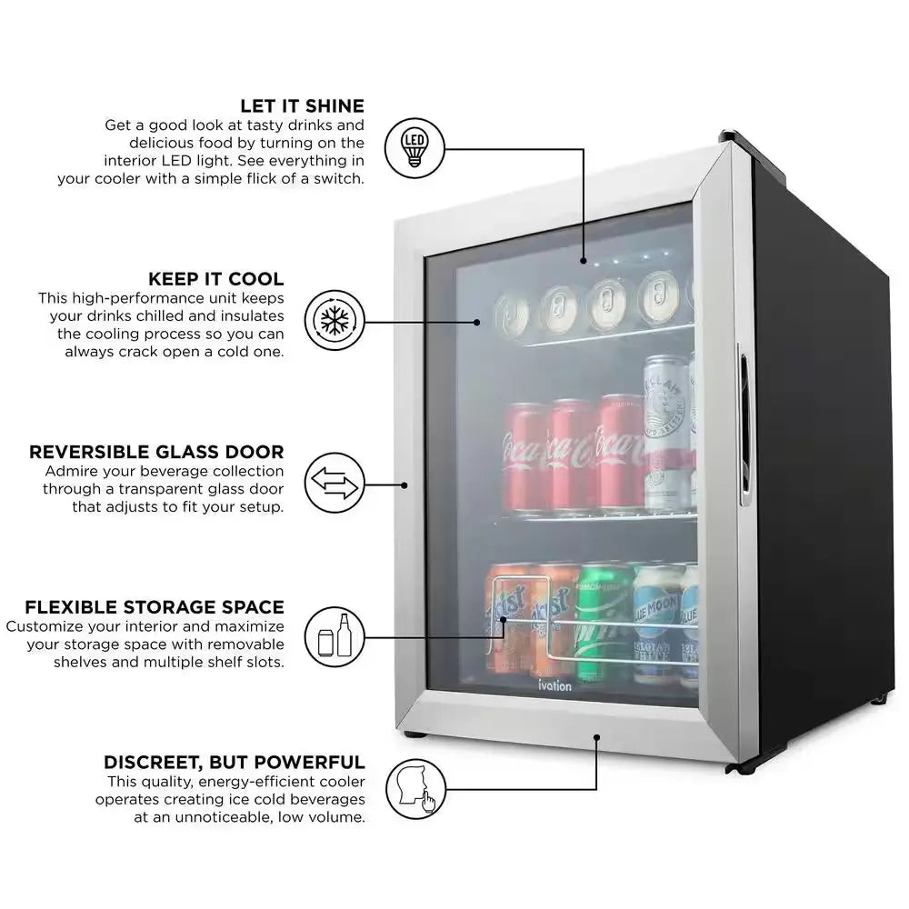 17 In. 62 Can Freestanding Beverage Refrigerator Ultra Cool Mini Drink Fridge | Fridge.com