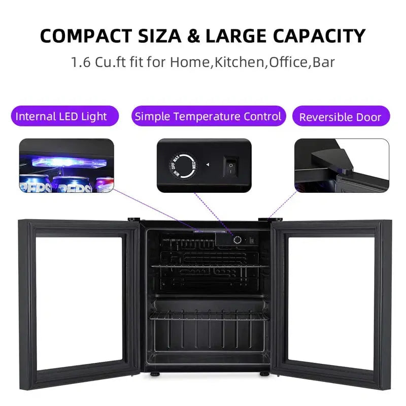 17.32" Width 60 Cans (12 Oz.) Freestanding Beverage Refrigerator Cooler with 17 Bottle Wine Storage | Fridge.com