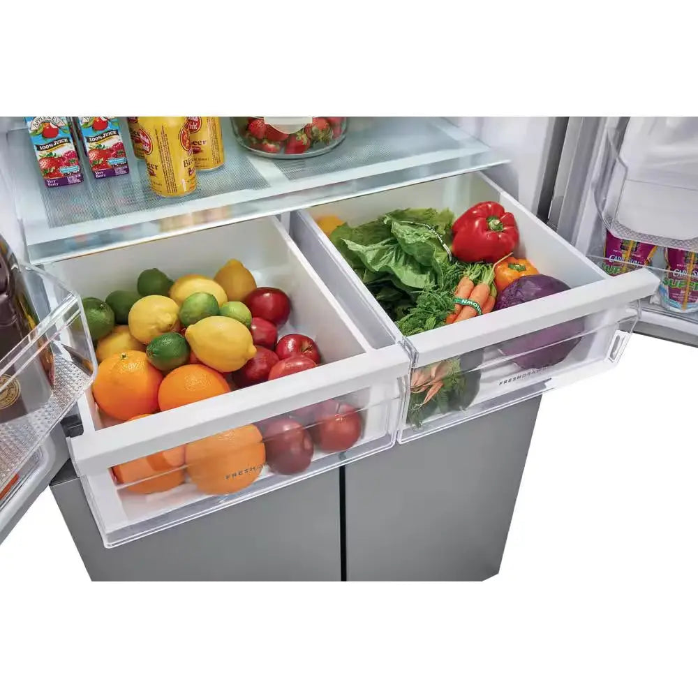 17.4 Cu. Ft. 4-Door Refrigerator in Brushed Steel | Fridge.com