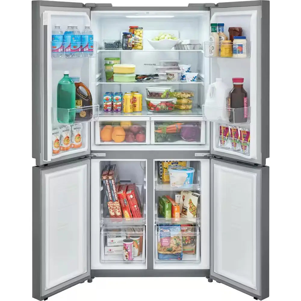 17.4 Cu. Ft. 4-Door Refrigerator in Brushed Steel | Fridge.com