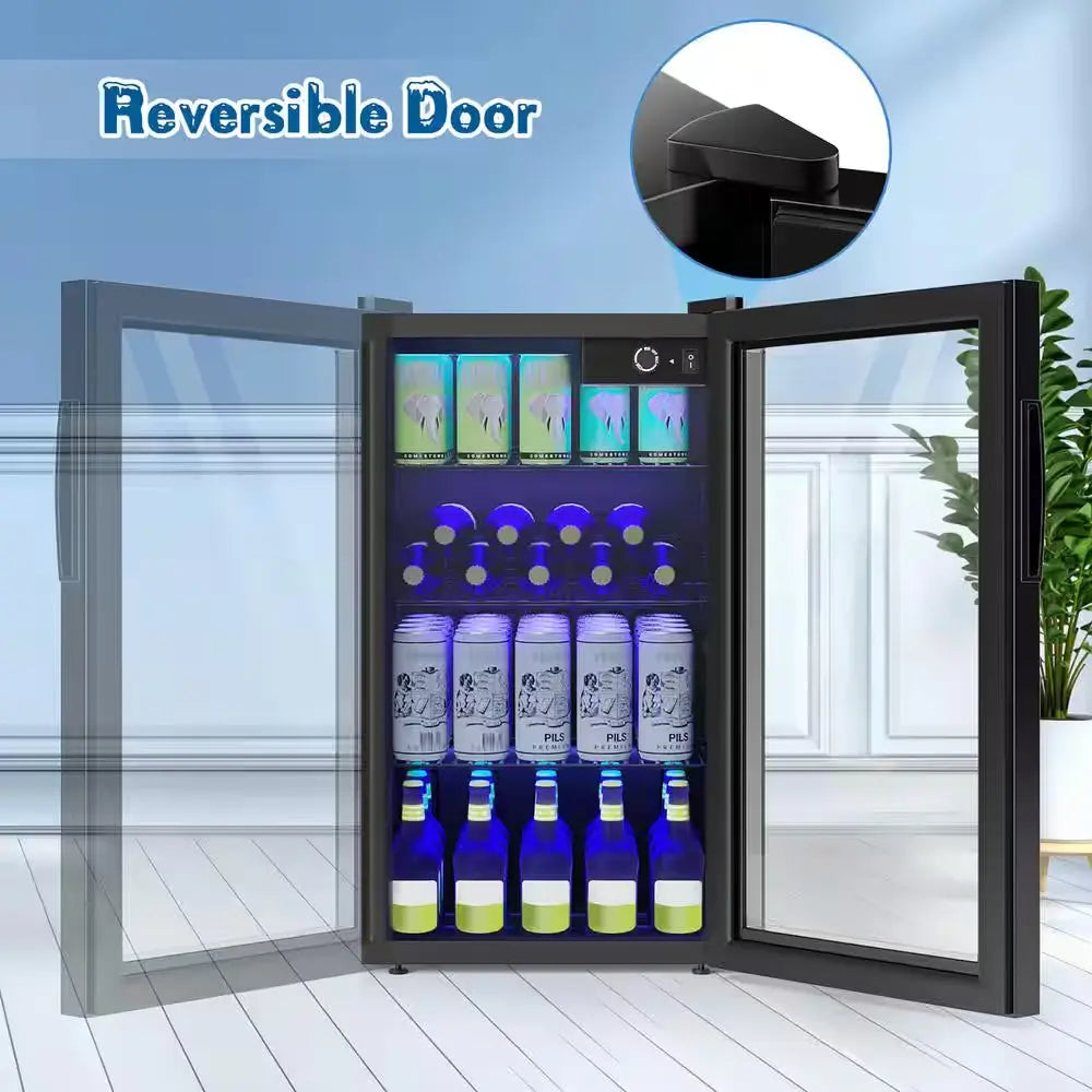 17.5 In. 120-Bottle Beverage and Wine Cooler Refrigerator Beer Wine Soda Drink Cooler Mini Fridge | Fridge.com