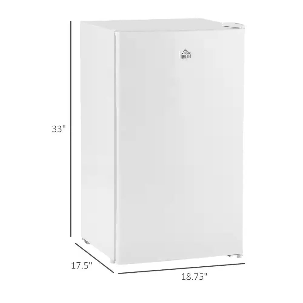 17.5 In. 3.2 Cu. Ft Mini Refrigerator with Freezer in White Reversible Door Adjustable Shelf and Thermostat | Fridge.com