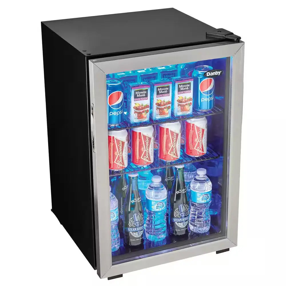 17.5 In. 95 (12 Oz.) Can 2.6 Cu. Ft. Free-Standing Beverage Cooler in Stainless Steel | Fridge.com