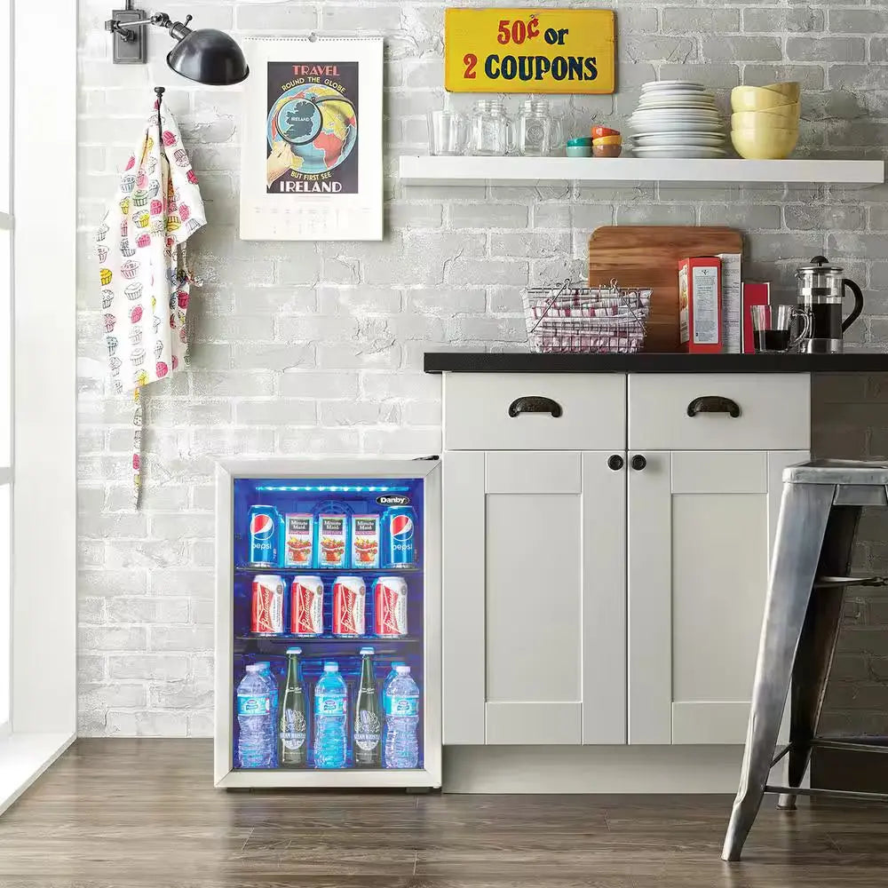 17.5 In. 95 (12 Oz.) Can 2.6 Cu. Ft. Free-Standing Beverage Cooler in Stainless Steel | Fridge.com