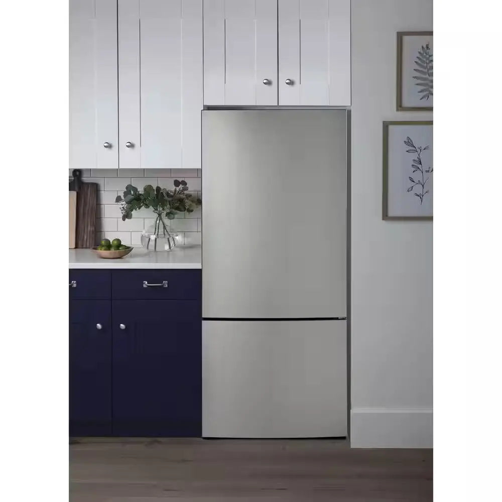 17.7 Cu. Ft. Bottom Freezer Refrigerator in Fingerprint Resistant Stainless Steel, Counter Depth | Fridge.com