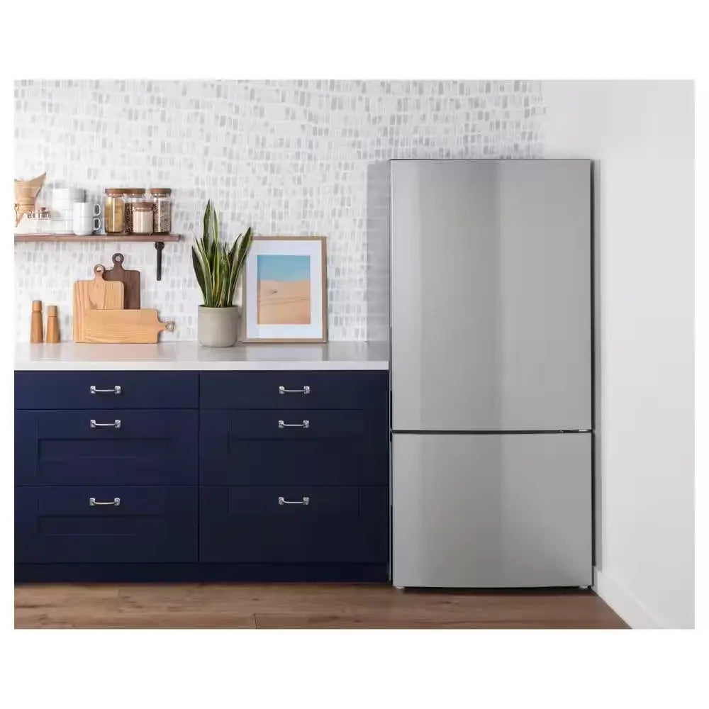 17.7 Cu. Ft. Bottom Freezer Refrigerator in Fingerprint Resistant Stainless Steel, Counter Depth | Fridge.com