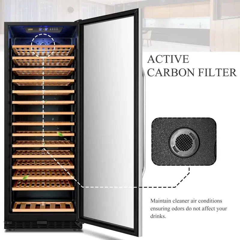 171 Bottle Single Zone Freestanding Wine Refrigerator | Fridge.com