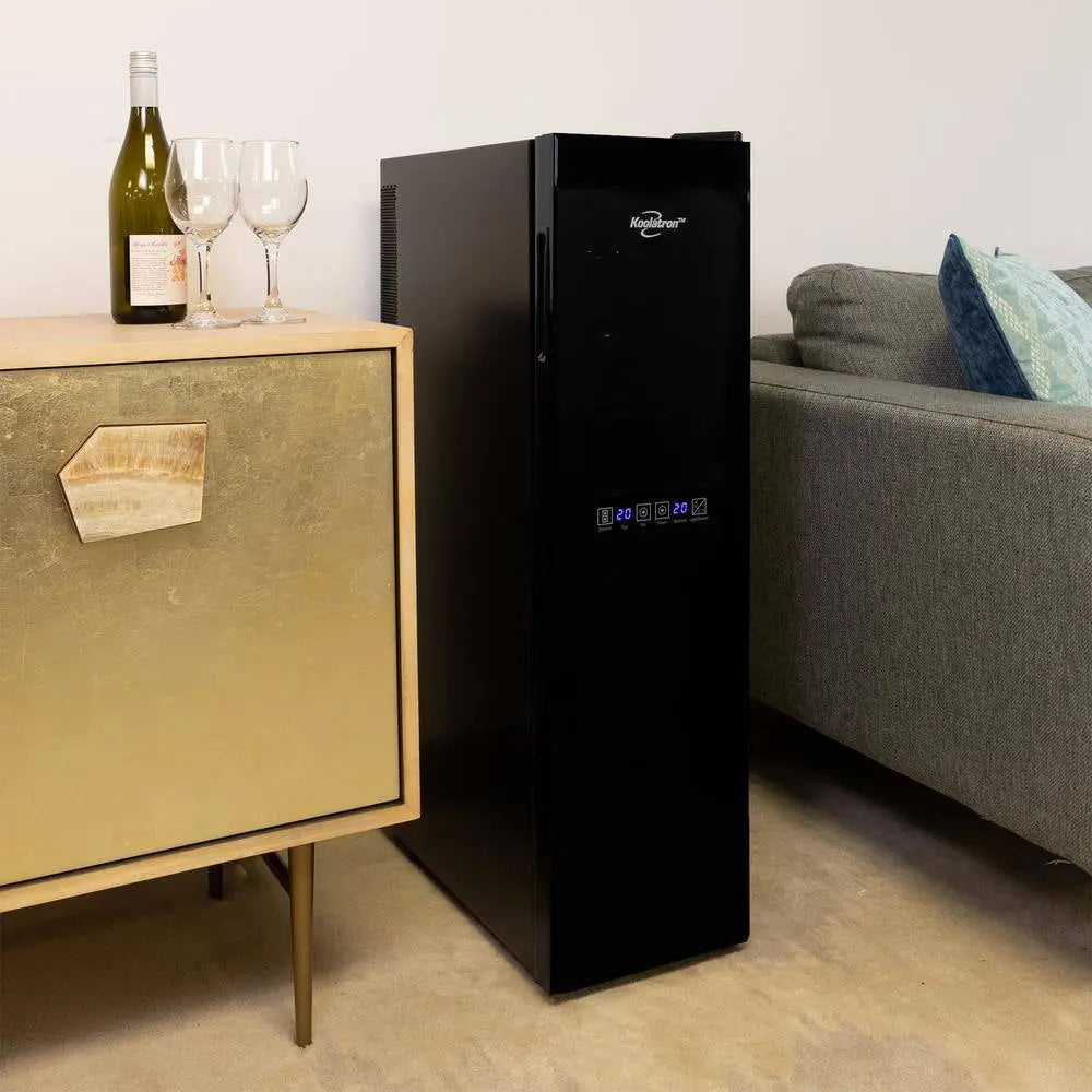 18 Bottle Slim Dual Zone Wine Cooler, Black, 1.9 Cu. Ft. (53L) Freestanding Wine Fridge | Fridge.com