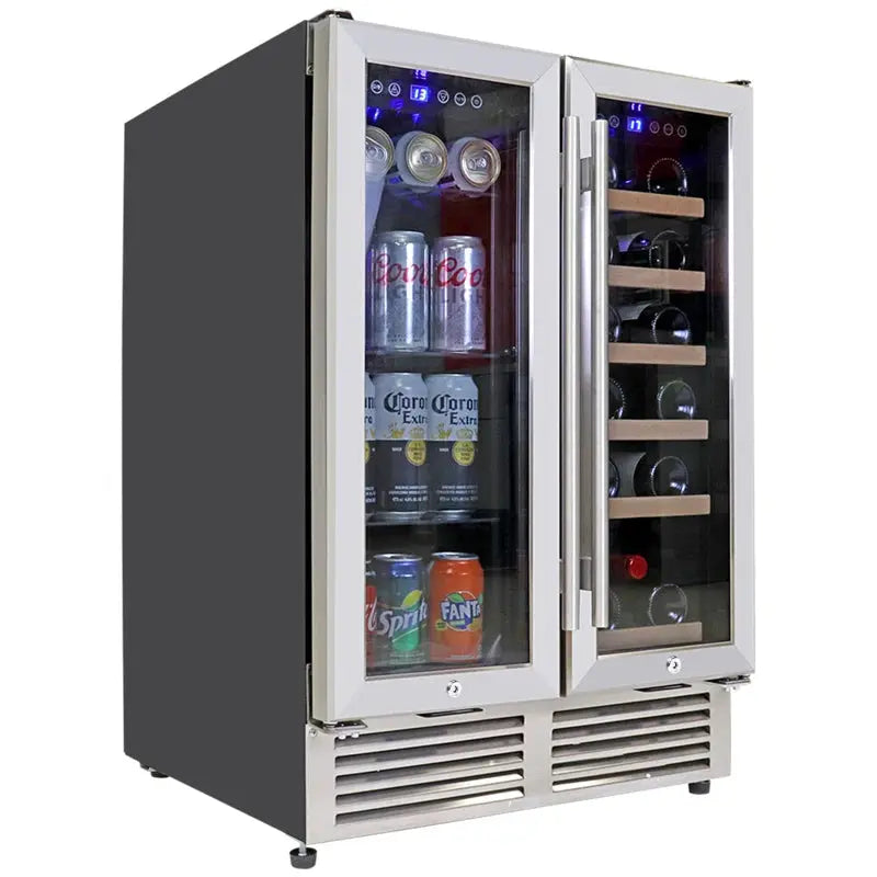 18 Bottle and 56 Can Dual Zone Freestanding Wine and Beverage Refrigerator | Fridge.com