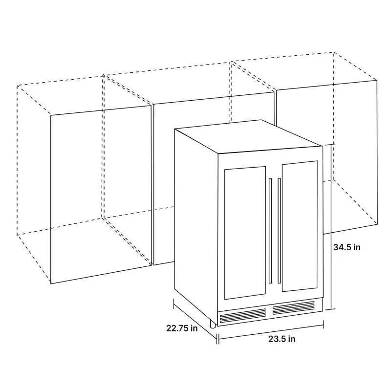 18 Bottle and 56 Can Dual Zone Freestanding Wine and Beverage Refrigerator | Fridge.com